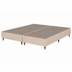 Base Bipartida Gran Palladium King Tecido Malha 37x203x193cm Sealy Bege 22533