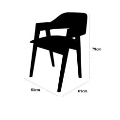 Cadeiras Perola Em Linho Madeira Wj Decor 60276