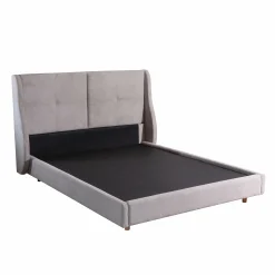 Cama Jupiter Casal Com Cabeceira Paropas Cinza 26995