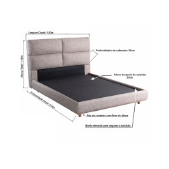 Cama Urano Casal Com Cabeceira Paropas 73461