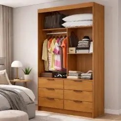 Closet Solteiro Sevilha 6 Gavetas Carioca 10739