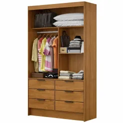 Closet Solteiro Sevilha 6 Gavetas Carioca Freijo 48013