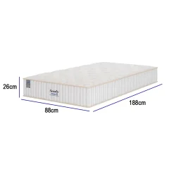Colchao Miami Solteiro 26x188x88cm Com Molas Ensacadas Sealy 46708
