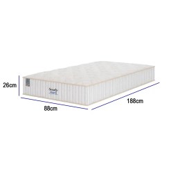 Colchao Miami Solteiro 26x188x88cm Com Molas Ensacadas Sealy 46708