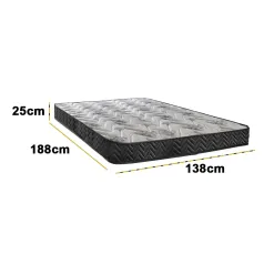 Colchao Pasquale Wave Black D45 Casal 138x188x25cm Paropas 35605