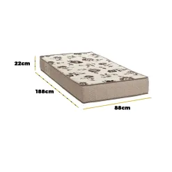 Colchao Physical Mega Resistente Solteiro 88x188x22cm Ortobom 54757