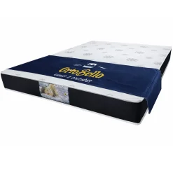 Colchao Pillow Sono Casal 14x188x138cm Ortobello Branco Com Preto 58227