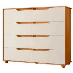 Comoda Doble 8 Gavetas Albatroz Cinamomo Off White 18416