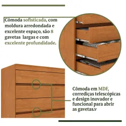 Comoda Espanha 8 Gavetas Tcil 57180
