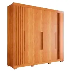 Guarda Roupa Granada Casal 6 Portas 6 Gavetas Ripado Salleto Cinamomo 60095