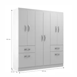 Guarda Roupa New Hercules Casal 8 Portas 2 Gavetas Evidencia 23395