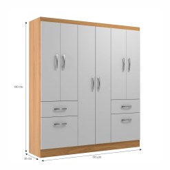 Guarda Roupa New Hercules Casal 8 Portas 2 Gavetas Evidencia 28519