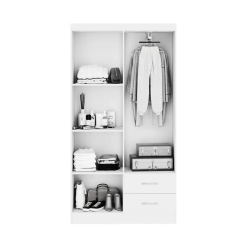 Guarda Roupa Vitoria Solteiro 4 Portas 2 Gavetas San Marino 43072