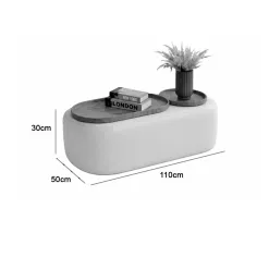 Mesa De Centro Nice Tecido Recouro House Decor 11425