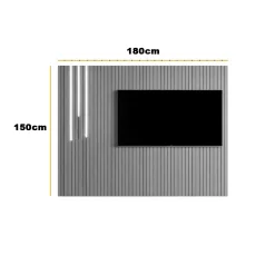 Painel Tucuma Ripado 180cm Sem Prateleira Com Led Cascata Jb Bechara 85617