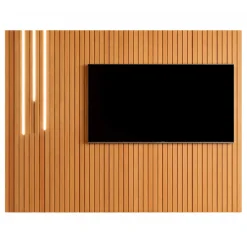 Painel Tucuma Ripado 180cm Sem Prateleira Com Led Cascata Jb Bechara Nature 73825