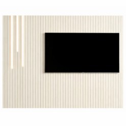 Painel Tucuma Ripado 180cm Sem Prateleira Com Led Cascata Jb Bechara Off White 36713