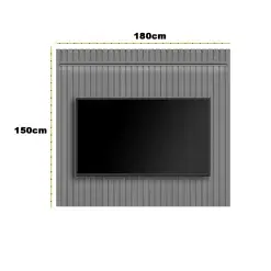 Painel Tucuma Ripado 180cm Com Prateleira E Led Jb Bechara 68895