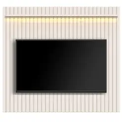 Painel Tucuma Ripado 180cm Com Prateleira E Led Jb Bechara Off White 40925