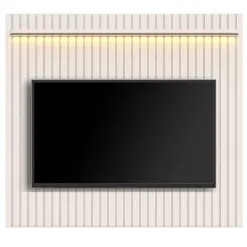Painel Tucuma Ripado 180cm Com Prateleira E Led Jb Bechara Off White 40925