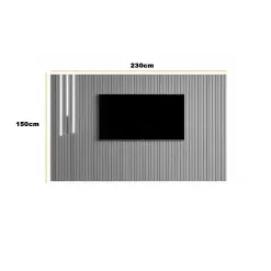 Painel Tucuma Ripado 230cm Sem Prateleira Com Led Cascata Jb Bechara 72348