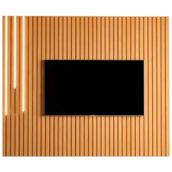 Painel Tucuma Ripado 230cm Sem Prateleira Com Led Cascata Jb Bechara Nature 18806