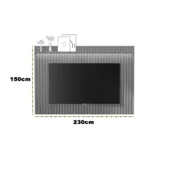 Painel Tucuma Ripado 230cm Com Prateleira E Led Jb Bechara 15451