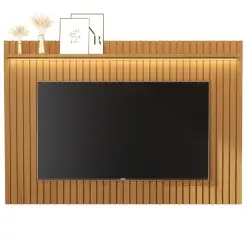 Painel Tucuma Ripado 230cm Com Prateleira E Led Jb Bechara Nature 96227