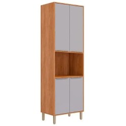 Paneleiro Divina Esplendida Celeste Aurea 4 Portas Mgm Cinamomo Off White 37732