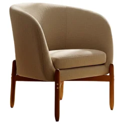 Poltrona Decorativa Vancouver Em Linho House Decor Bege 90487