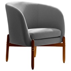Poltrona Decorativa Vancouver Em Linho House Decor Cinza 87413