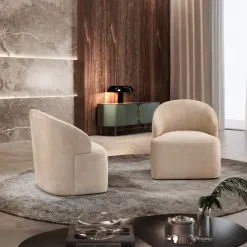 Poltrona Decorativa Victoria Em Veludo Luxury 62469