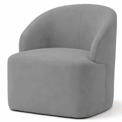 Poltrona Decorativa Victoria Em Veludo Luxury Cinza 26334