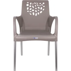 Poltrona Deluxe Com Pes De Aluminio Forte Plastico Nude 28736