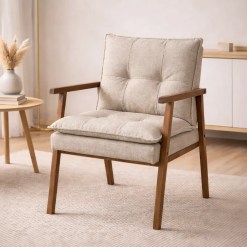 Poltrona Denise 025 Em Linho May Ind 15421