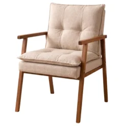 Poltrona Denise 025 Em Linho May Ind Bege 28272