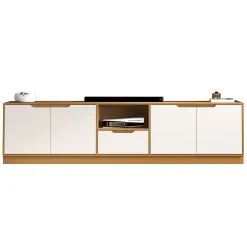 Rack Tucuma 230cm 4 Portas 1 Gaveta Jb Bechara Nature Off White 74545
