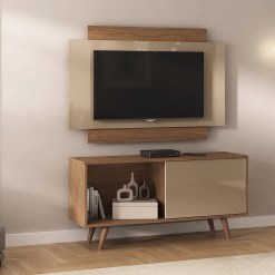Rack Com Painel Malaga Para Tv Ate 50 Polegadas 1 Porta Atualle 76642