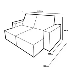 Sofa Cama Fabiana Em Veludo 4 Lugares Retratil E Reclinavel 240cm Zarat 56970