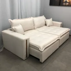 Sofa Cama Fabiana Em Veludo 4 Lugares Retratil E Reclinavel 240cm Zarat 88564
