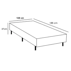 Base Box Universal Solteirao Em Veludo 37x188x108cm Alto Nivel 44809