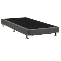 Base Box Universal Viuva Em Veludo 37x188x128cm Alto Nivel Cinza 80574