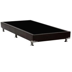 Base Box Universal Viuva Em Veludo 37x188x128cm Alto Nivel Preto 76473