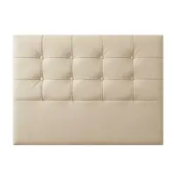 Cabeceira Paris L Silva Queen Em Courino Bege 13646
