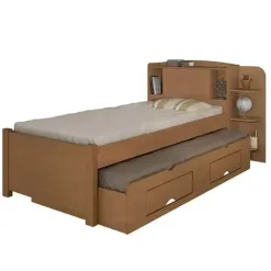 Cama Milenio Solteiro Com Cama Auxiliar Com 2 Gavetas 87119