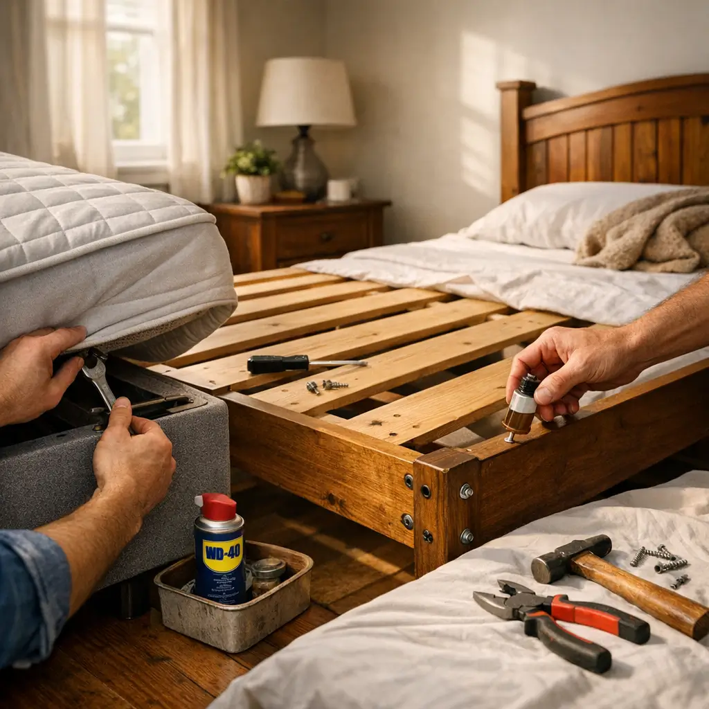 Cama fazendo barulho: como tirar o rangido lubrificando estrado e parafusos da cama
