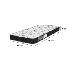 Colchao Solteiro 88x188 10 Cm Espuma D20 Antialergico E Antiacaro 23278