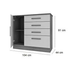 Comoda Chicago 4 Gavetas 1 Porta Tcil 97201