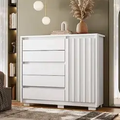 Comoda Sapateira Duetto Com 5 Gavetas E 1 Porta Albatroz 40330