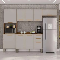 Cozinha New Valencia Reflecta Completa 9 Portas 2 Gavetas Salleto 70177